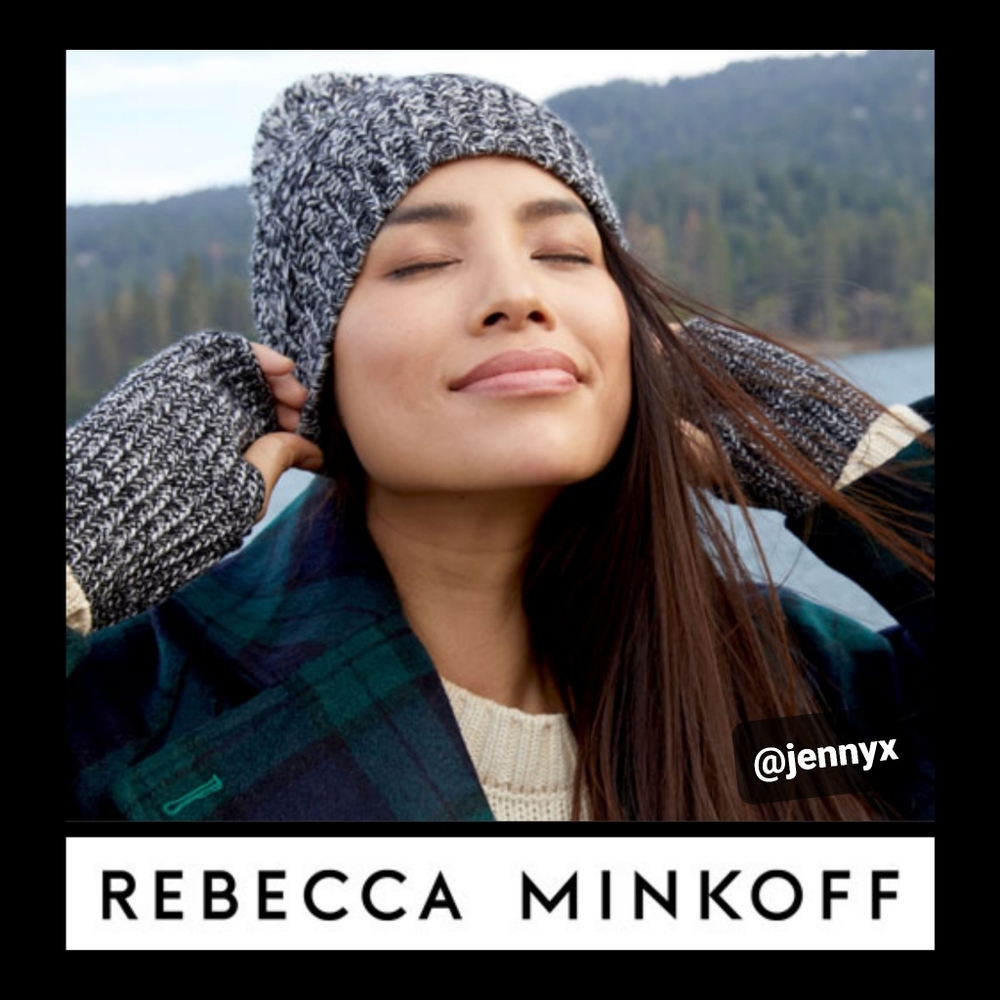 NEW Rebecca Minkoff Beanie & Fingerless Glove Set